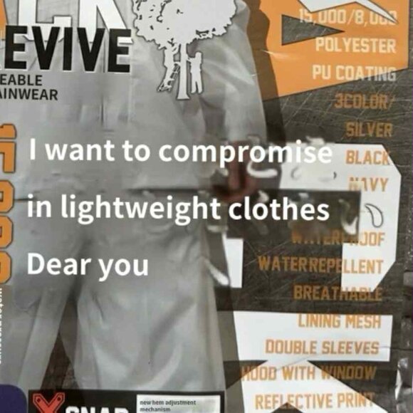 New w'/tag Workman (Japanese brand) men's rain jacket and pants L - Picture 11 of 11